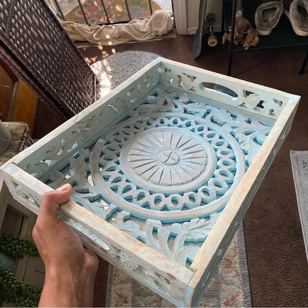 Wooden mirrored Tray India